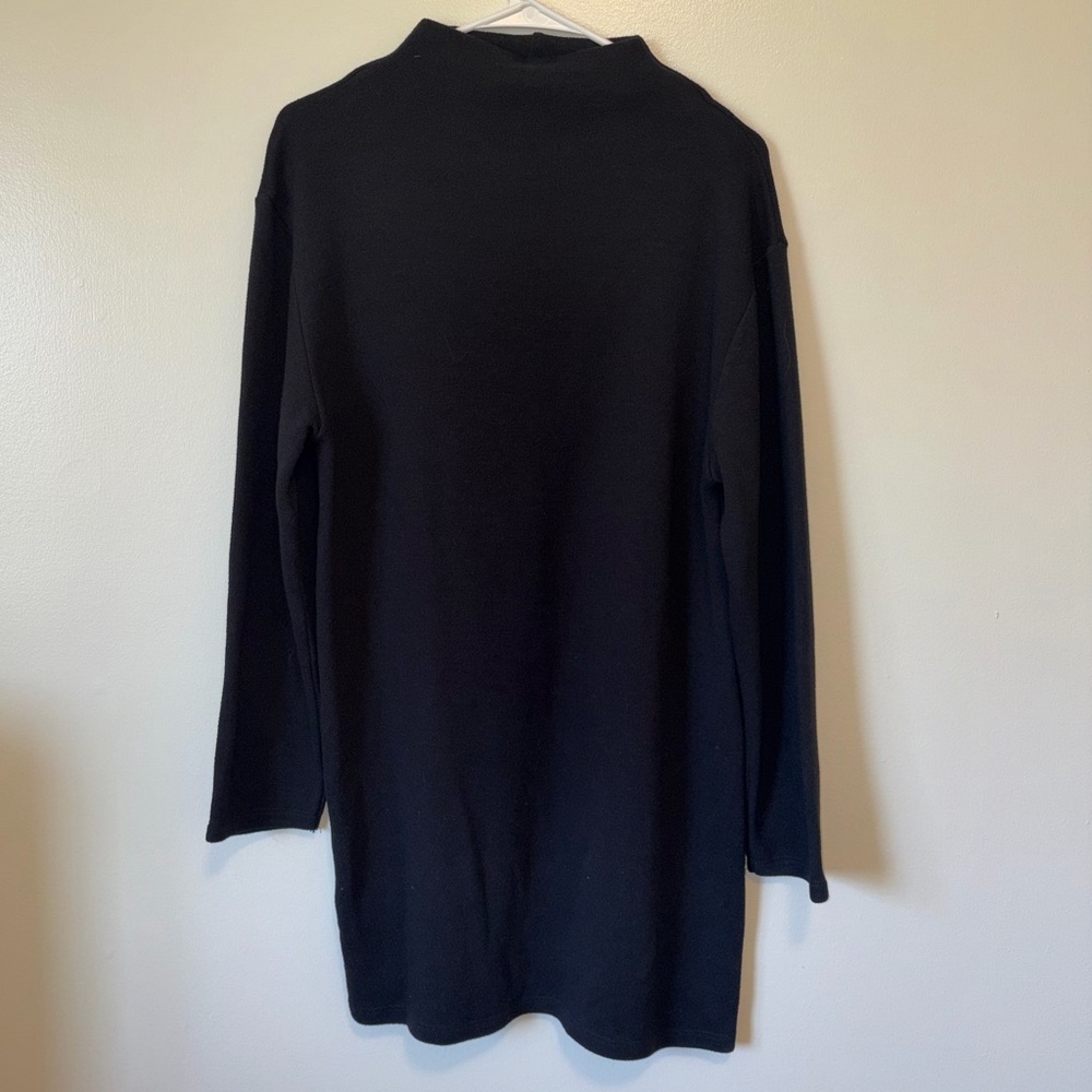 ZARA Black Knit Long Sleeve Dress High Neck